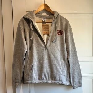 Auburn University Gray Half-Zip Women's Hoodie